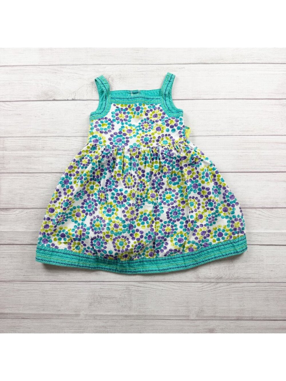 Maggie & Zoe Girls Sleeveless Floral Sundress Polka Dot 6